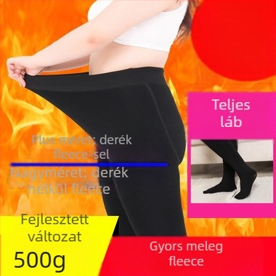 Nylon harisnyanadrág fleece belsővel, ultra vastag, meleg és formázó, egyszerű stílus