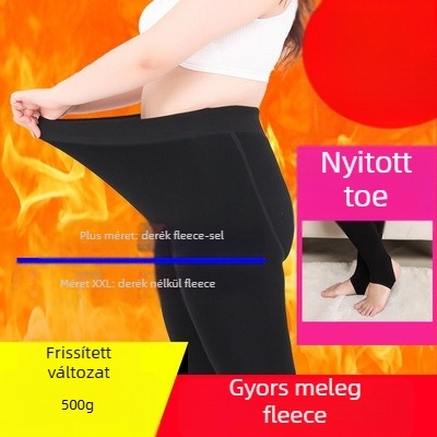 Nylon harisnyanadrág fleece belsővel, ultra vastag, meleg és formázó, egyszerű stílus