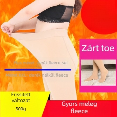 Nylon harisnyanadrág fleece belsővel, ultra vastag, meleg és formázó, egyszerű stílus