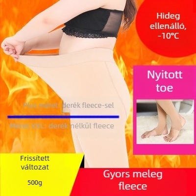 Nylon harisnyanadrág fleece belsővel, ultra vastag, meleg és formázó, egyszerű stílus