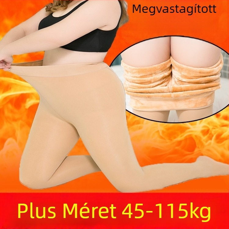 Nylon harisnyanadrág fleece belsővel, ultra vastag, meleg és formázó, egyszerű stílus