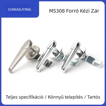 Zinköntvényes kezelőzár ipari ajtókhoz és szekrényekhez — modellek MS308-2, MS308-3, MS308-3 félhold alakú, modern minimalista stílus