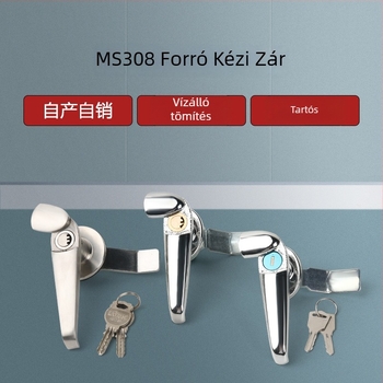 Zinköntvényes kezelőzár ipari ajtókhoz és szekrényekhez — modellek MS308-2, MS308-3, MS308-3 félhold alakú, modern minimalista stílus