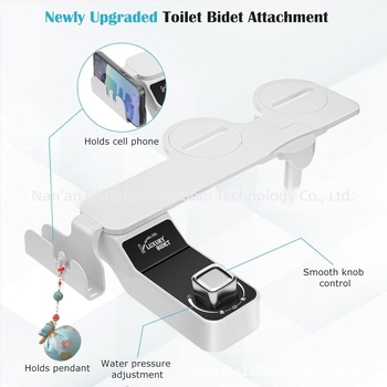 WC bidet zuhanyfej, állítható vízhőmérséklet és nyomás, ABS anyag, CUPC tanúsítvány, öntisztító fúvóka, furatköz 136–200 mm