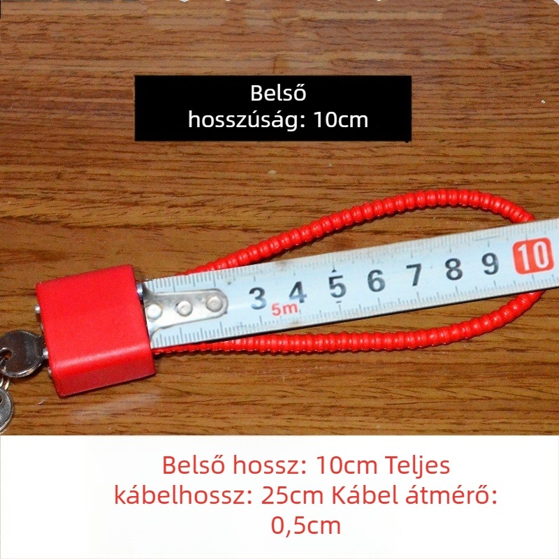 Fegyveres szekrény zár acélkábellel, zinkötvözet zártest, acélszárnyú zárszerkezet, közvetlen nyitás, Wolf dog