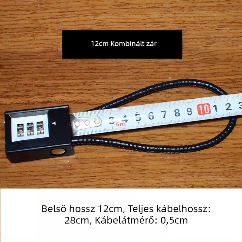 Fegyveres szekrény zár acélkábellel, zinkötvözet zártest, acélszárnyú zárszerkezet, közvetlen nyitás, Wolf dog