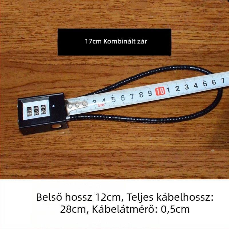 Fegyveres szekrény zár acélkábellel, zinkötvözet zártest, acélszárnyú zárszerkezet, közvetlen nyitás, Wolf dog