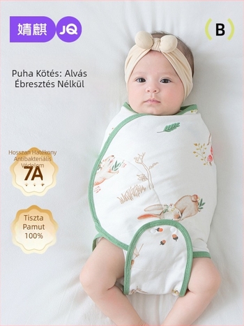 Kókusz-stílusú babaszoba alvózsák 95% feletti pamut anyagból, bélés 95% feletti pamutból, antibakteriális és nedvességelvezető, újszülötttől 12 hónapos korig, tavasz és ősz.