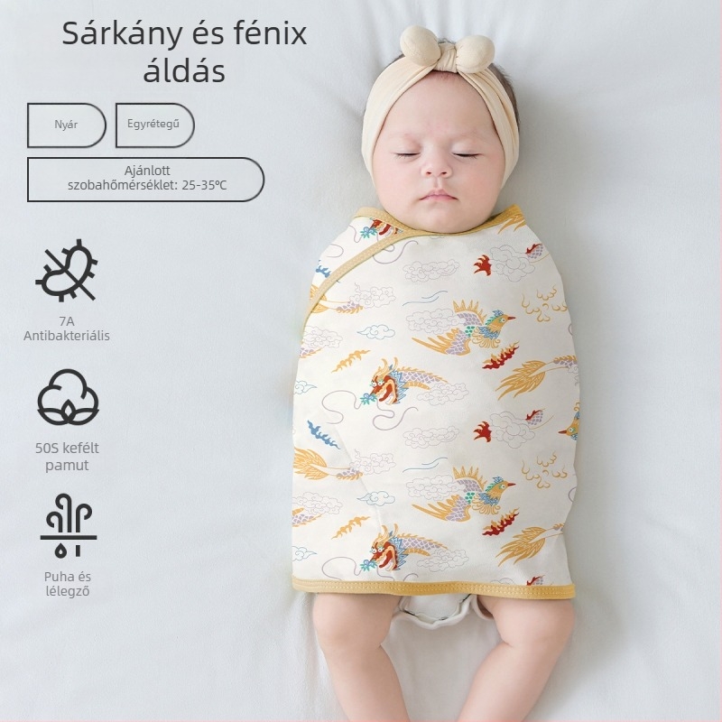 Kókusz-stílusú babaszoba alvózsák 95% feletti pamut anyagból, bélés 95% feletti pamutból, antibakteriális és nedvességelvezető, újszülötttől 12 hónapos korig, tavasz és ősz.