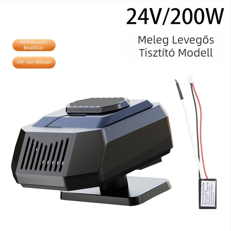 Autómelegítő szívókoronggal, légtisztítóval és páramentesítővel, mini multifunkciós autómelegítő