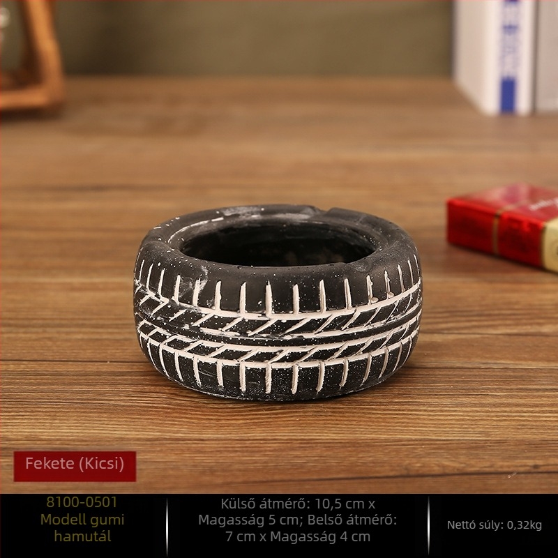 Gumiformájú hamutál, asztali, minimalistikus ipari dizájn, modell AS65465161