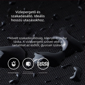 Uniszex ultrakönnyű összecsukható utazó duffel táska, 36–55L, poliészter