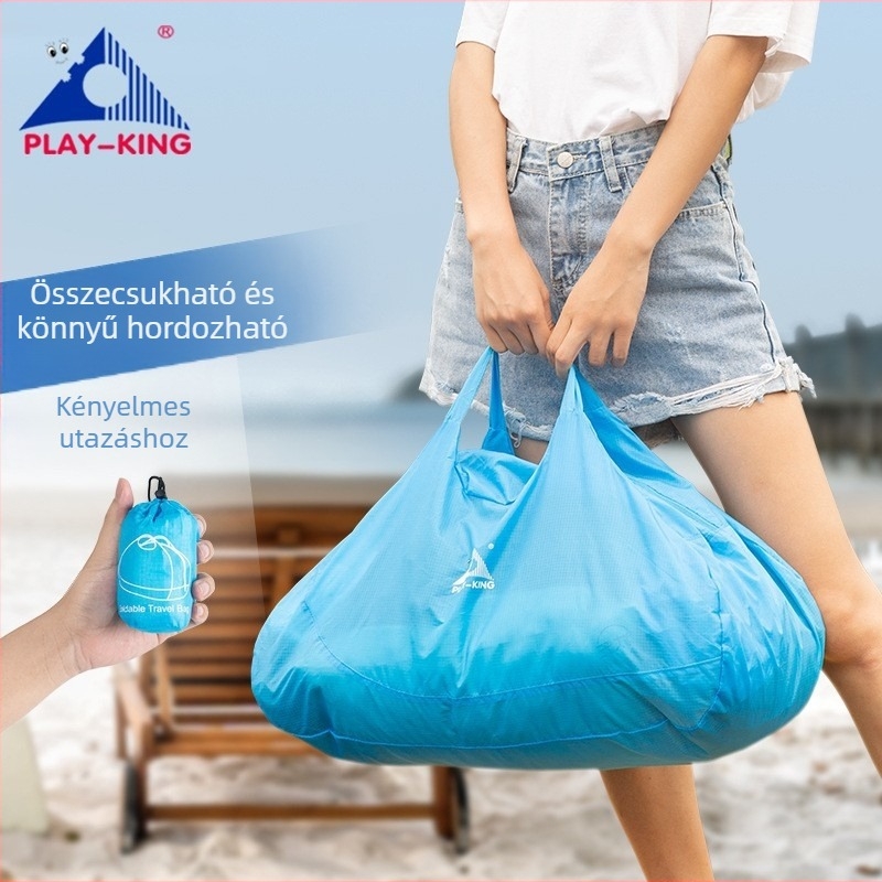Uniszex ultrakönnyű összecsukható utazó duffel táska, 36–55L, poliészter