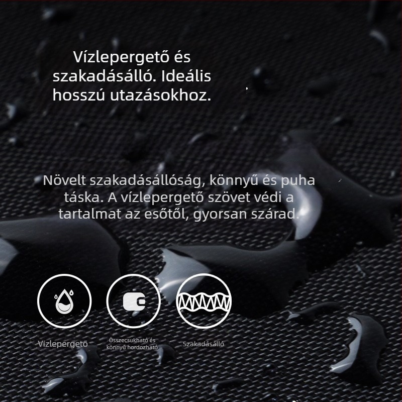 Uniszex ultrakönnyű összecsukható utazó duffel táska, 36–55L, poliészter