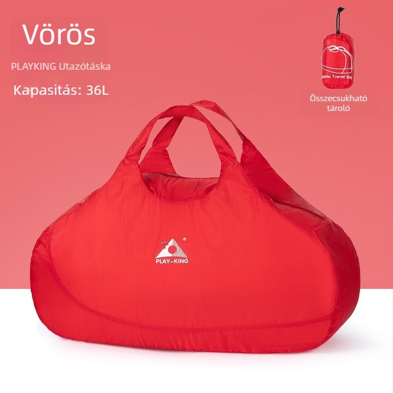 Uniszex ultrakönnyű összecsukható utazó duffel táska, 36–55L, poliészter