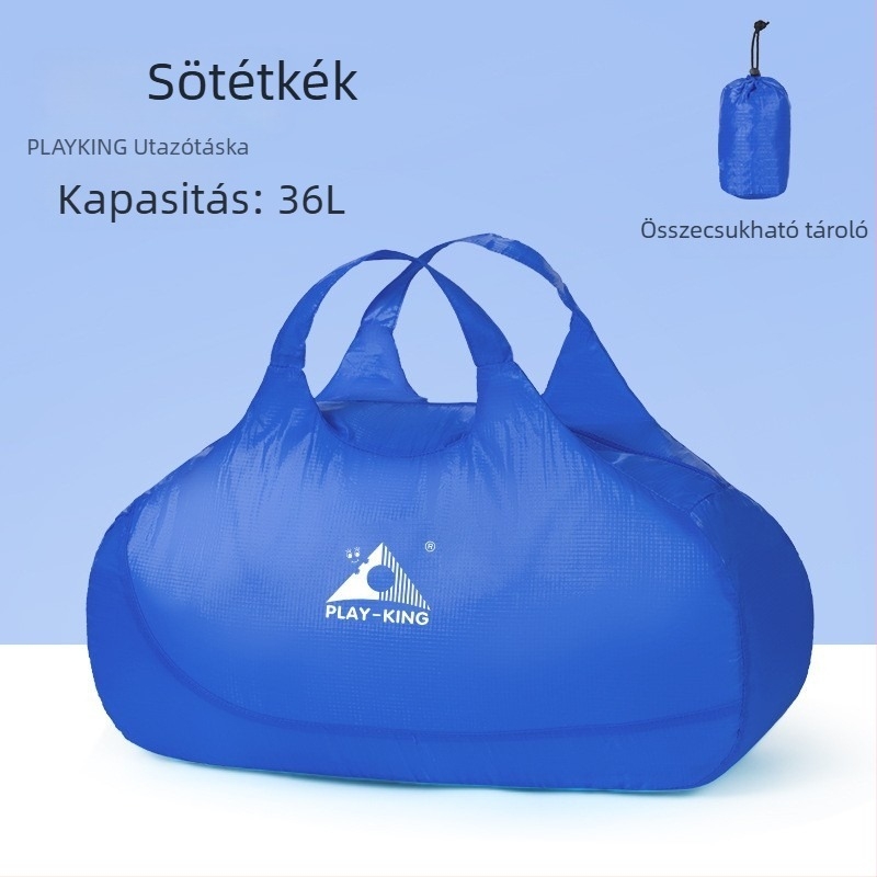 Uniszex ultrakönnyű összecsukható utazó duffel táska, 36–55L, poliészter