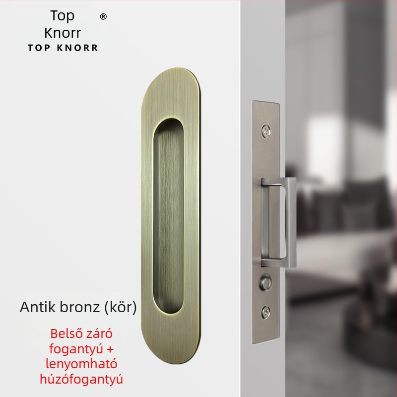 DJL-10200 Rejtett tolóajtó zár, kampó típusú, cink-ötvözet, elektroplakálás