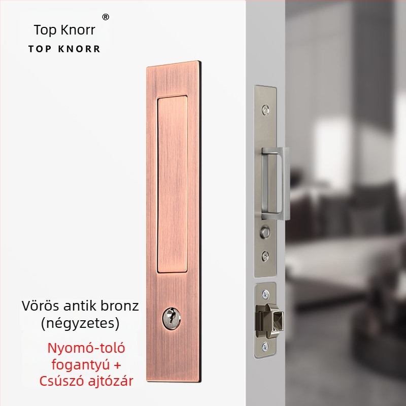 DJL-10200 Rejtett tolóajtó zár, kampó típusú, cink-ötvözet, elektroplakálás