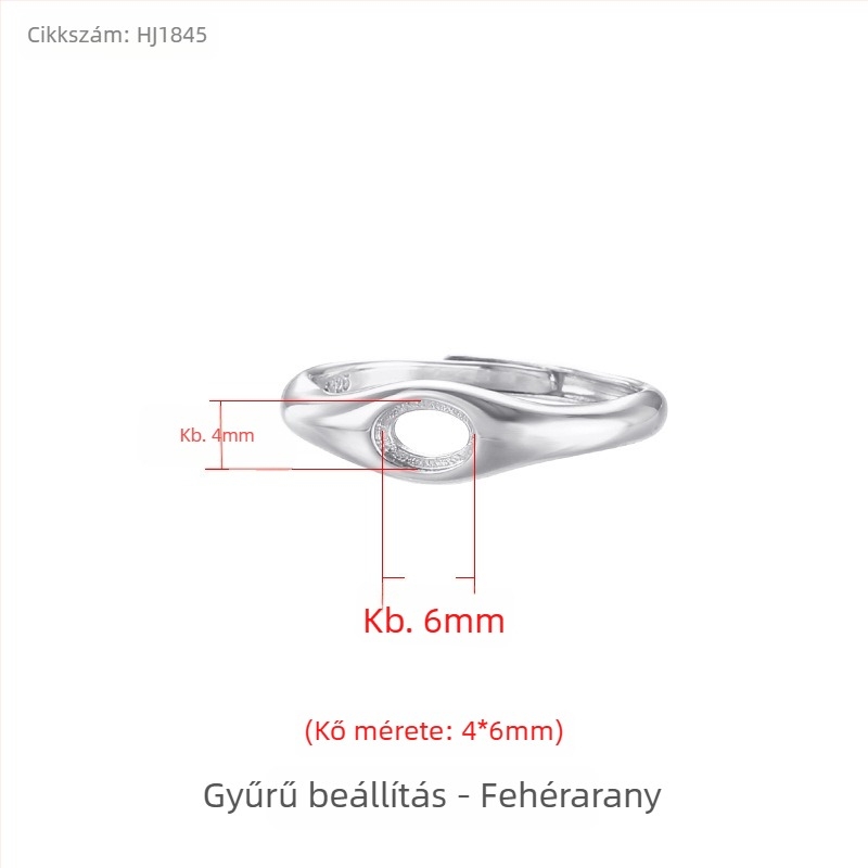 Réz gyűrűtartó, állítható nyílású, ovális forma, uniszex eredeti dizájn, elektroplátolt felület