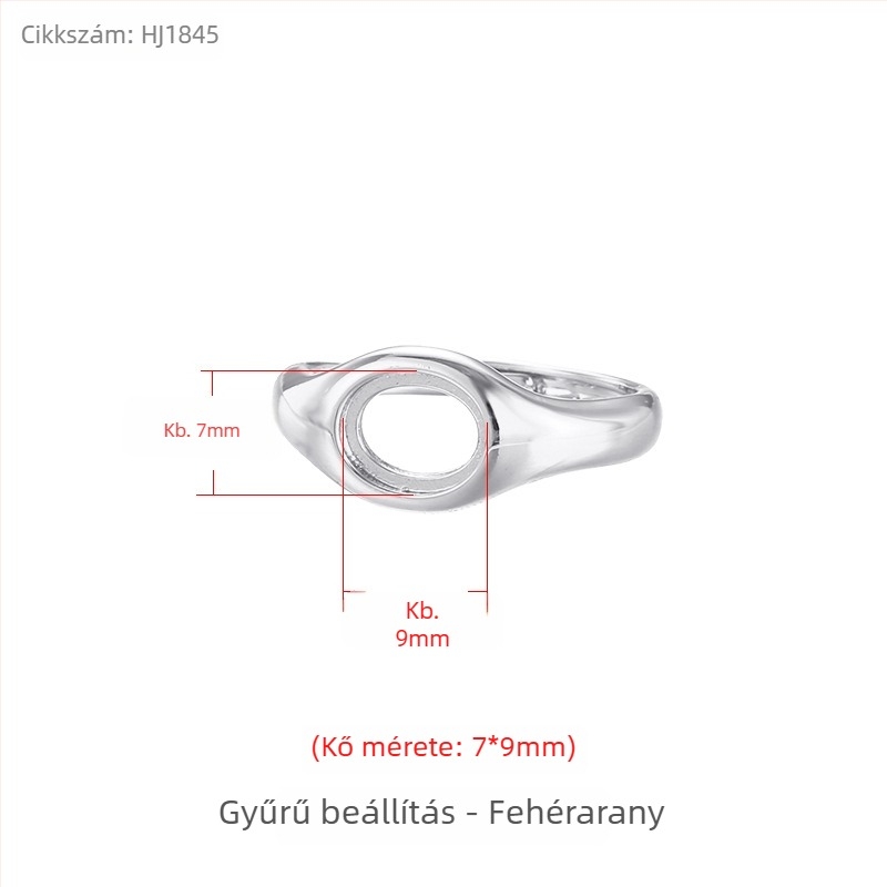 Réz gyűrűtartó, állítható nyílású, ovális forma, uniszex eredeti dizájn, elektroplátolt felület