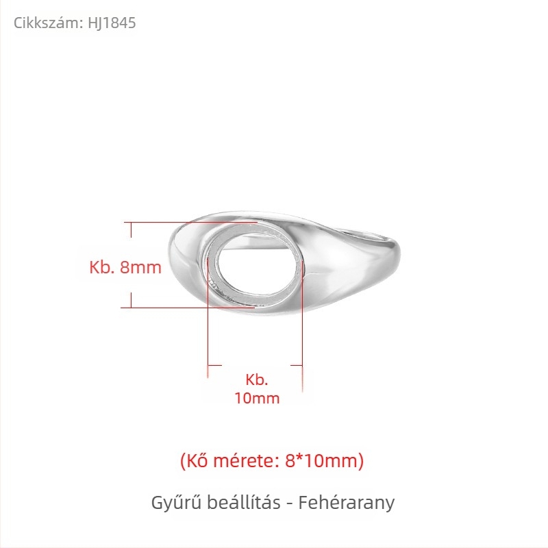 Réz gyűrűtartó, állítható nyílású, ovális forma, uniszex eredeti dizájn, elektroplátolt felület