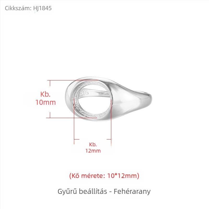 Réz gyűrűtartó, állítható nyílású, ovális forma, uniszex eredeti dizájn, elektroplátolt felület