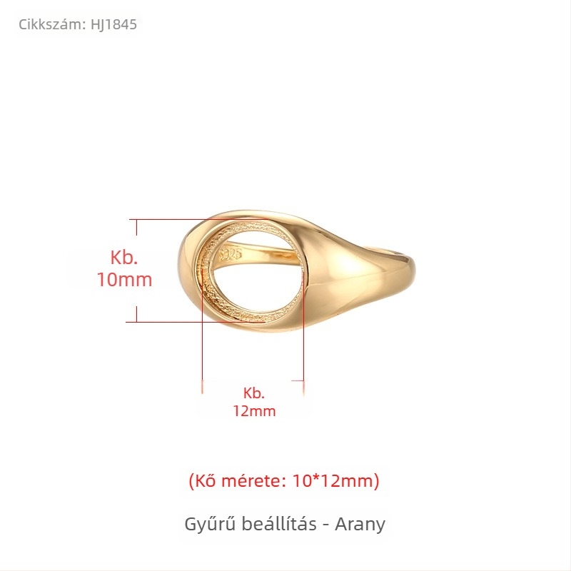 Réz gyűrűtartó, állítható nyílású, ovális forma, uniszex eredeti dizájn, elektroplátolt felület