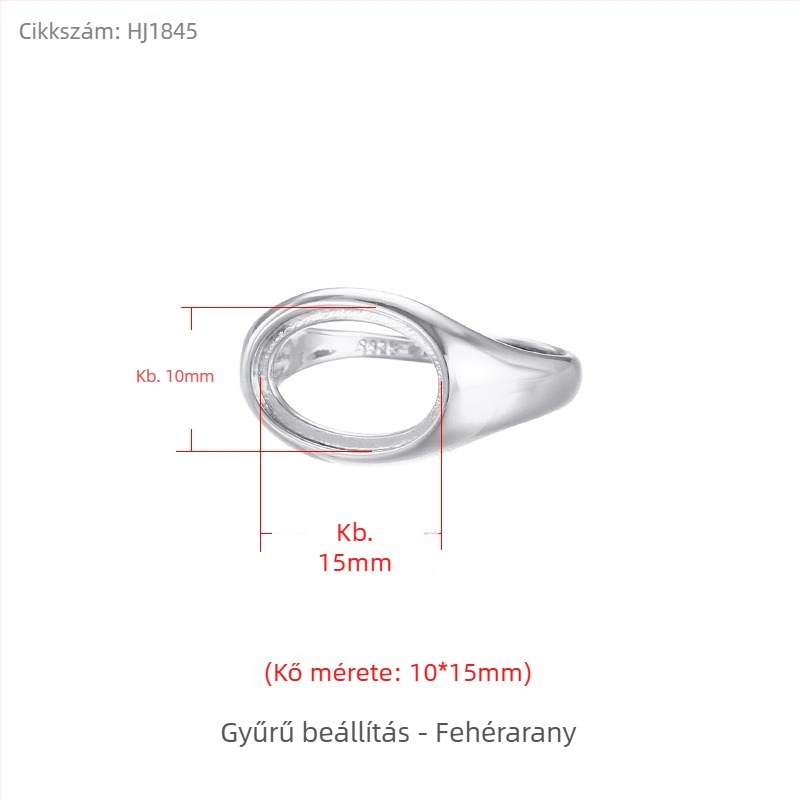 Réz gyűrűtartó, állítható nyílású, ovális forma, uniszex eredeti dizájn, elektroplátolt felület