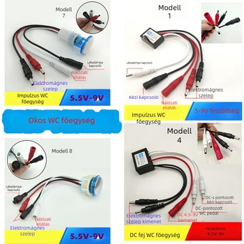 WC pulzusszelepes vezérlő – PVC, egységes kivitel, modell AC-001, öblítési mód, felső végén lévő gomb