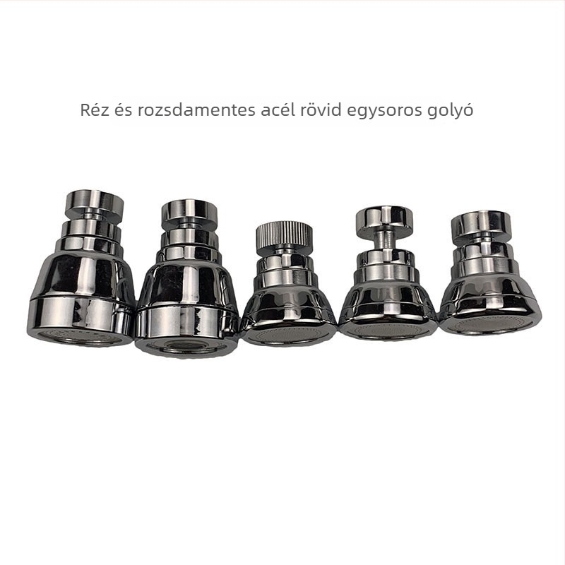 Csaptele szűrőfej, rozsdamentes acél, univerzálisan forgó háromszintű vízkiárat, fej a szórás ellen és hosszabbító