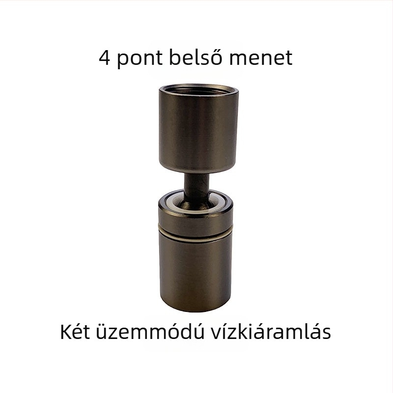 Csaptele szűrőfej, rozsdamentes acél, univerzálisan forgó háromszintű vízkiárat, fej a szórás ellen és hosszabbító