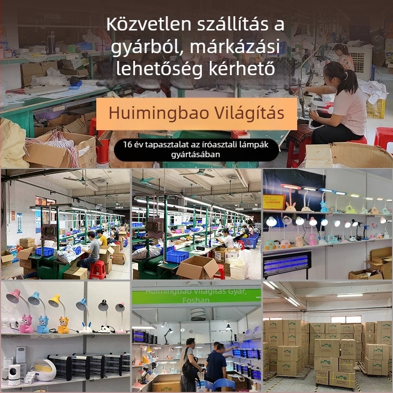 Szemvédő íróasztali lámpa tolltartóval (CRI ≥95; fém árnyékoló; intelligens vezérlés; 220V; gombkapcsoló)