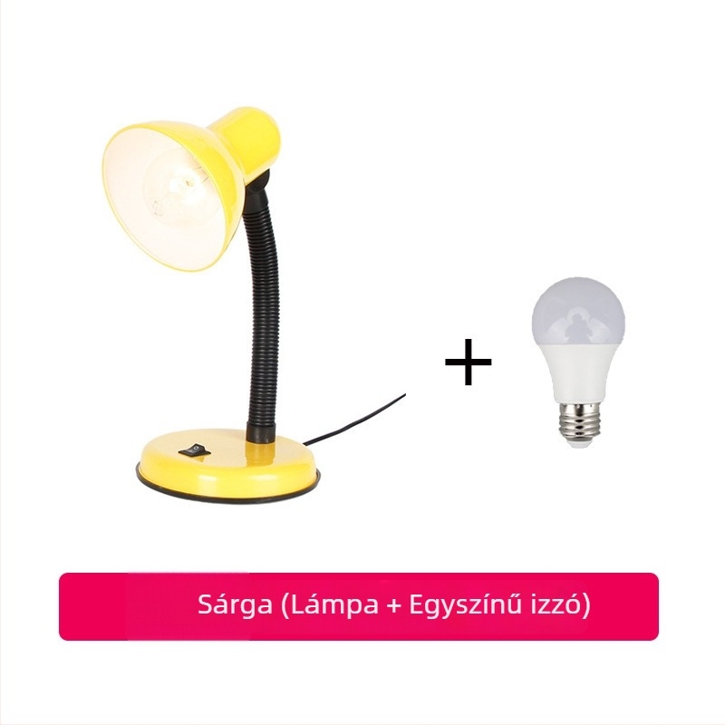 Szemvédő íróasztali lámpa tolltartóval (CRI ≥95; fém árnyékoló; intelligens vezérlés; 220V; gombkapcsoló)