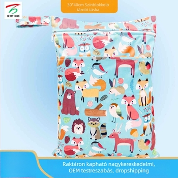 Beidi Bird pelenkatáska, vízálló, dupla cipzárral, nedves–száraz elválasztás, méret 30×40 cm, modell 5965295