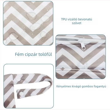 Beidi Bird pelenkatáska, vízálló, dupla cipzárral, nedves–száraz elválasztás, méret 30×40 cm, modell 5965295