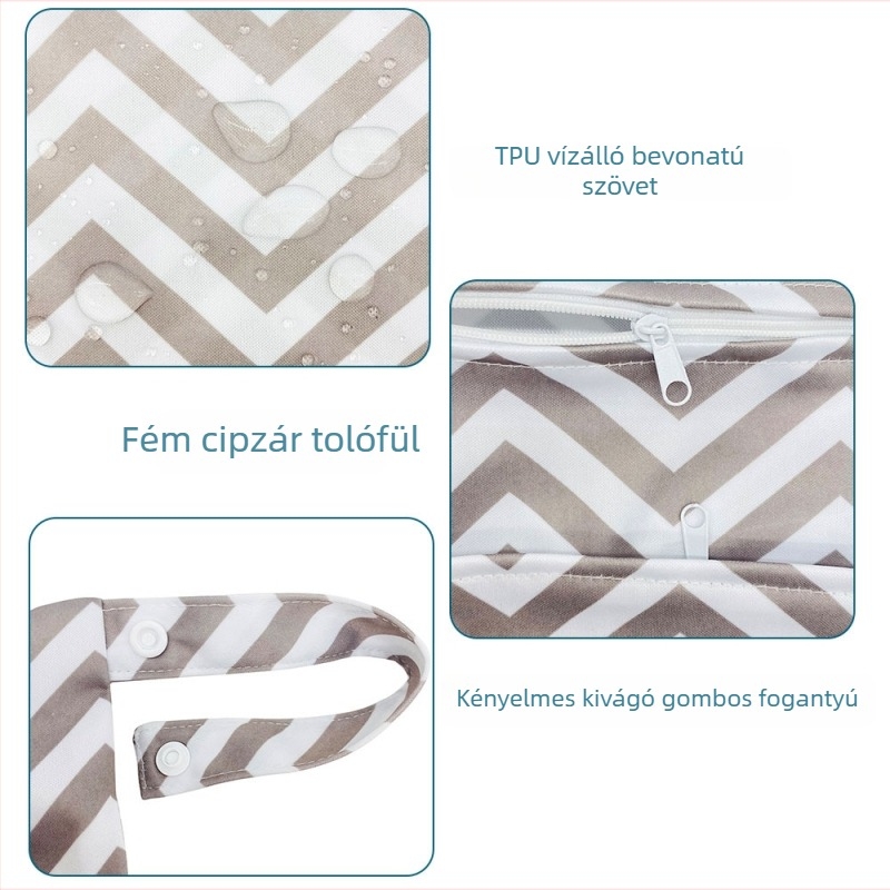 Beidi Bird pelenkatáska, vízálló, dupla cipzárral, nedves–száraz elválasztás, méret 30×40 cm, modell 5965295