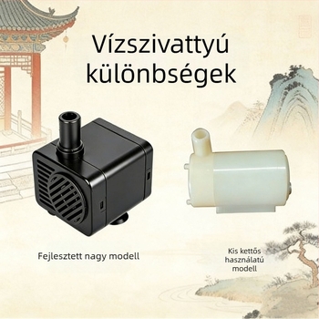 Asztali szökőkút nappali és otthoni iroda számára — gazdagság vonzását elősegítő folyó vízű dekoráció; anyagok: műanyag és műgyanta; kategória: gyanta kézműves termékek; termékkód: 6fhyfnt8