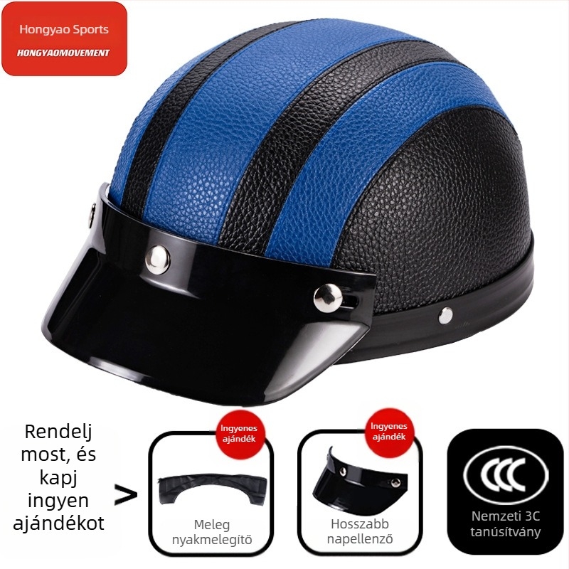 Fél sisak elektromos járművekhez, ABS anyagból, 3C tanúsítvány, felnőtteknek, egész éves használatra