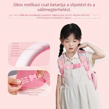 Óvodás gyermek hátizsák dinoszaurusz mintával, uniszex, lélegző diving cloth anyag, légpárnás vállpántok, állat mintázat