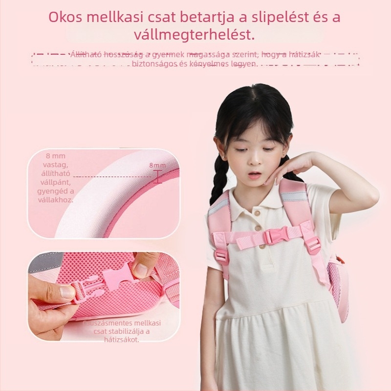 Óvodás gyermek hátizsák dinoszaurusz mintával, uniszex, lélegző diving cloth anyag, légpárnás vállpántok, állat mintázat