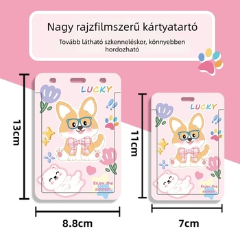 ABS Kártyatartó, Rajzfilm Stílusú, Anti-Lost Védőtok, Diák- és Campus Kártyákhoz, Könyvtári és Játék/ID Kártyákhoz
