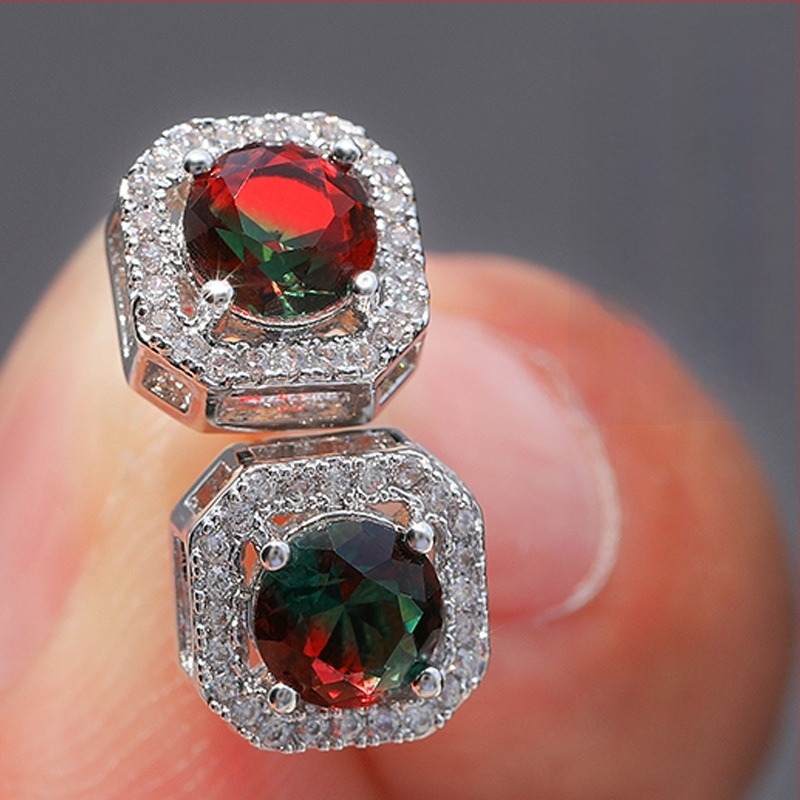 Réz fülbevalók, electroplattált, koreai stílusú, friss és édes