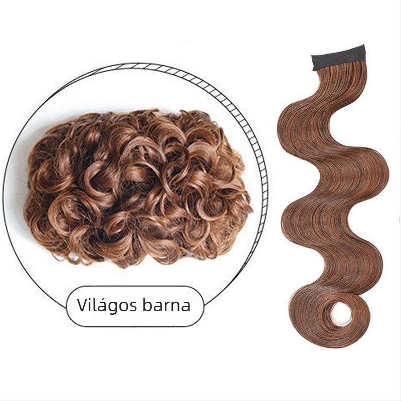 Yuxinde paróka frufruval — magas hőmérsékletű szálak, formázó dizájn, ősi stílusú nagy hullámok, frufru hullámos stílus a Kínai Köztársaság stílusában, inspirálva a régi Sanghai-tól