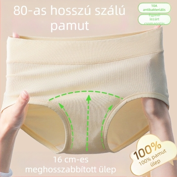 80 darab női pamut alsónemű, antibakteriális, bővített ágyékkal