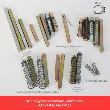 Záró rúd, négyzet alakú rúd, cink ötvözet, modern minimál stílus, különböző ajtózárakhoz