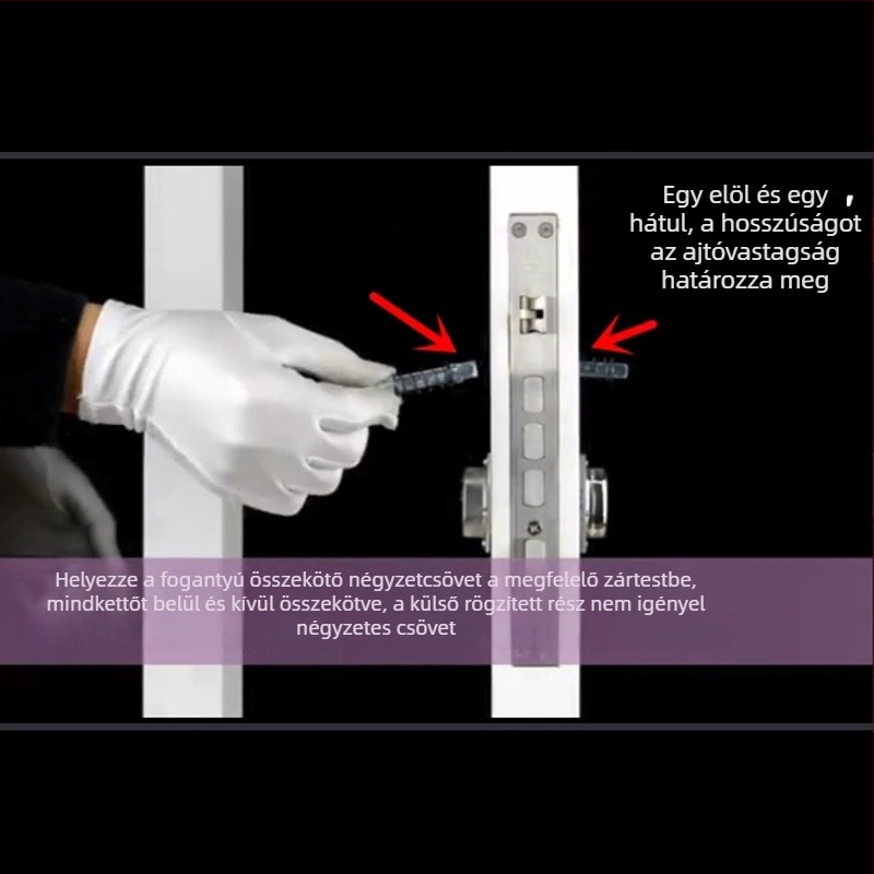 Záró rúd, négyzet alakú rúd, cink ötvözet, modern minimál stílus, különböző ajtózárakhoz