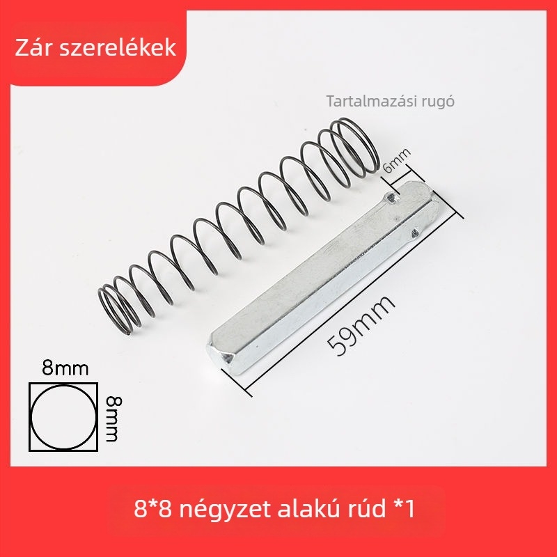 Záró rúd, négyzet alakú rúd, cink ötvözet, modern minimál stílus, különböző ajtózárakhoz