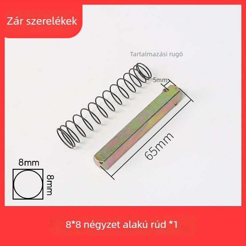 Záró rúd, négyzet alakú rúd, cink ötvözet, modern minimál stílus, különböző ajtózárakhoz