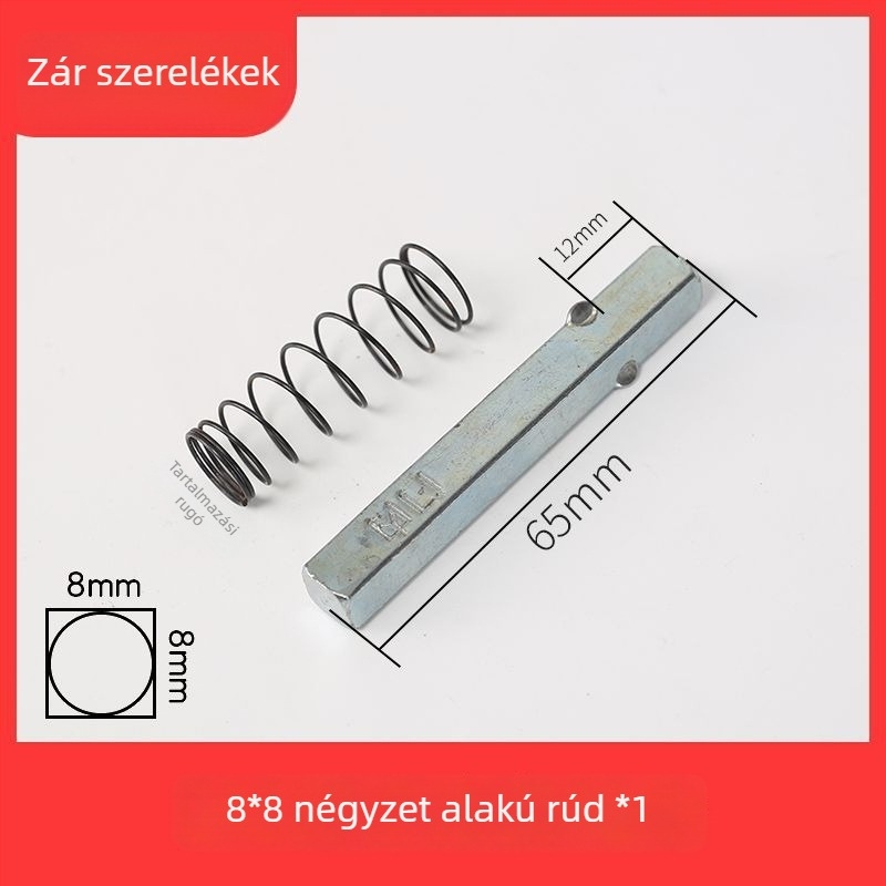 Záró rúd, négyzet alakú rúd, cink ötvözet, modern minimál stílus, különböző ajtózárakhoz