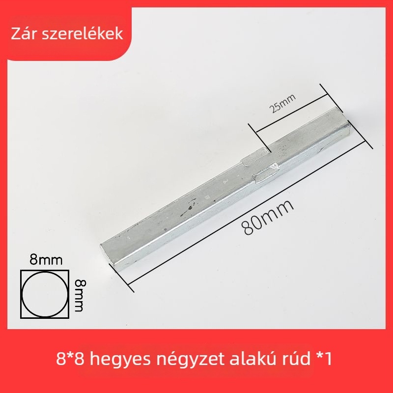 Záró rúd, négyzet alakú rúd, cink ötvözet, modern minimál stílus, különböző ajtózárakhoz